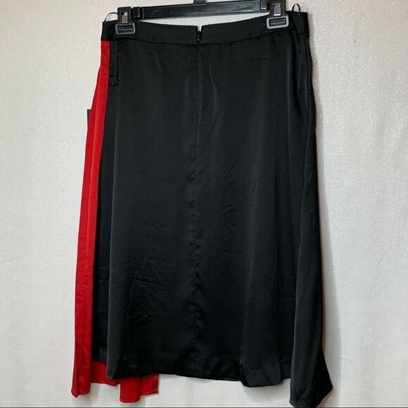 DKNY Womens Black Color Block Midi A-Line Skirt - Picture 3 of 6